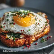 Das Beste Croque Madame Rezept Franz&ouml;sisches Spiegelei Sandwich