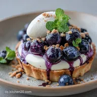 BlaubeerTarte mit Vanilleschmand und Streuseln: Cremiger Sonntagskuchen