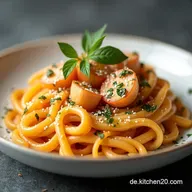 Blitz Lachs Pasta mit Sahne Cremiger OnePot Genuss