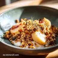 Knuspriges Hausgemachtes BratapfelGranola mit Vanille Omas Winter M&uuml;sli