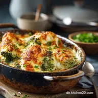 BrokkoliKarottenGratin Cremiges Gratin mit knuspriger K&auml;sehaube