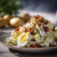 Cremiger Kartoffelsalat Das beste Rezept mit Mayonnaise und SpeckCrunch