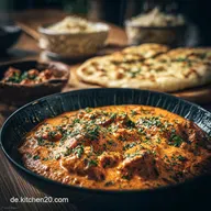 Cremiges Butter Chicken mit Low Carb Naan: Keto-Genuss pur
