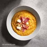 Salziger Haferbrei Deftiger Porridge mit Speck K&auml;se