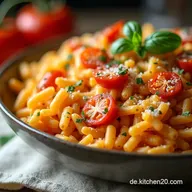 Orzo Pfanne Rezept Cremige Orzo Cremiges OnePotGl&uuml;ck mit Paprikahuhn