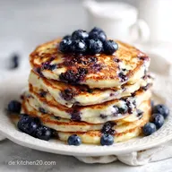 Fluffige Blaubeerpfannkuchen mit Buttermilch