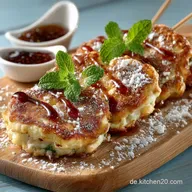 Fluffige MiniPfannkuchenSpie&szlig;e S&uuml;&szlig;es Fingerfood f&uuml;r Brunch Kids
