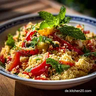 Frischer Couscous-Salat: Schnelles und gesundes Rezept mit Minze f&uuml;r den Sommer in 15 Minuten