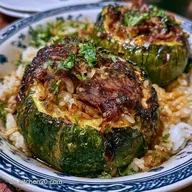 Gef&uuml;llte Zucchini mit Rinderhack