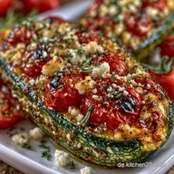 Mediterrane Zucchini mit Tomaten und Feta