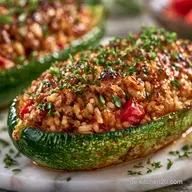 Gef&uuml;llte Zucchini Rezept f&uuml;r 4 Personen