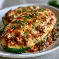 &Uuml;berbackene Zucchini Mit Hackfleisch Und K&auml;se