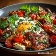 GyrosOmelette mit Schafsk&auml;se BlitzRezept f&uuml;r Low Carb Abendessen