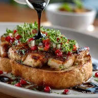 Mediterrane H&auml;hnchenBruschetta mit Balsamico Saftig schnell herzhaft