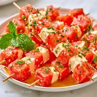 Herzhafte Melonen-Spie&szlig;e mit Feta und Minze