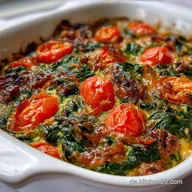 SpinatTomatenAuflauf: Lecker Low Carb Mittagessen