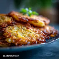 Kartoffelpuffer aus Kn&ouml;delteig Knusprig gesund aus dem Ofen in 45 Min