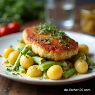 Knusprige Kohlrabischnitzel Vegetarisches Schnitzel Wiener Art