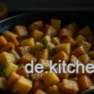 Knusprige s&uuml;&szlig;kartoffeln im backofen: Einfache Beilage mit Kr&auml;utern
