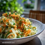Kohlrabi Karotten Salat als Alternative zum Kartoffelsalat mit Kr&auml;utern: Knackig & Frisch