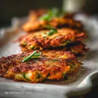 K&ouml;stliche Gem&uuml;sepuffer mit Mozzarella Ein einfaches Rezept: Knusprig & K&auml;sig