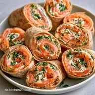 Lachsrollen mit Tortilla und Meerrettich