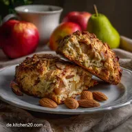 Low Carb ApfelScones mit Mandeln Schwarzgrueneszebrade: Zuckerfrei