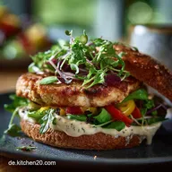 Low Carb Chickenburger Salat Das beste Keto Rezept mit rauchiger Aioli