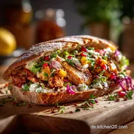 Low Carb D&ouml;ner: Saftiges H&auml;hnchen selbstgemachtes Keto-Brot