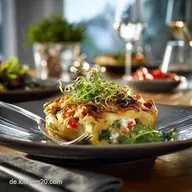 Low Carb Gem&uuml;serolle mit Kr&auml;uterquarkf&uuml;llung Elegant stabil