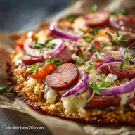 Low Carb HotDogPizza: Krustiger Fathead-Teig f&uuml;r Soulfood ohne Reue