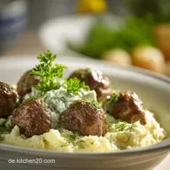 Low Carb K&ouml;ttbullar P&uuml;ree: Keto Schwedische Fleischb&auml;llchen
