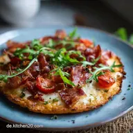 Rezept Low Carb Sch&uuml;ttelpizza f&uuml;r 4 Portionen