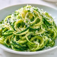 Zucchini-Spaghetti mit Zitrone und Knoblauch
