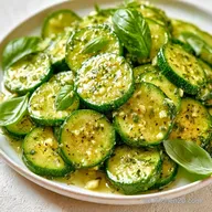 Marinierte Zucchini mit Zitrone und Knoblauch