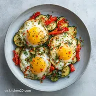 Mediterrane Fr&uuml;hst&uuml;ckspfanne mit Gem&uuml;se