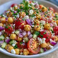 Kichererbsensalat mit Feta f&uuml;r 4 Personen
