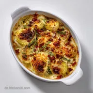 N&uuml;rnberger Wei&szlig;kohlGratin: Cremiges Gratin mit K&uuml;mmel und Speckkruste