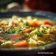 Herzhaft deutsche Nudelsuppe: Omas bestes Rezept mit kr&auml;ftiger Br&uuml;he