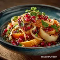 Orientalischer Linsensalat Warmes Dressing Granatapfel Kreuzk&uuml;mmel