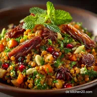 Orientalischer Linsensalat Das Original Rezept mit Datteln und Zimt