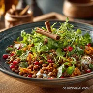 Herzhafter Orientalischer Linsensalat Gesund vegan perfekt vorbereitet