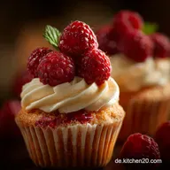 Stabile Himbeer Cupcakes F&uuml;llung Samtig glatt gelingsicher