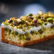 Saftiger Pistazienkuchen Der italienische Traum mit Frischk&auml;seGlasur