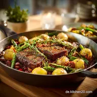 Saftiger Veganer Braten mit Bohnen Herzhafter Sonntagsgenuss
