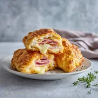 Schinken K&auml;se Taschen im Airfryer: Knusprig in 18 Minuten