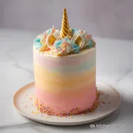 S&uuml;&szlig;er Einhornkuchen f&uuml;r 12 Portionen
