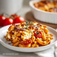 Tomaten-Mozzarella-Nudelauflauf: Cremig &Uuml;berbacken
