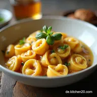 Omas BlitzRezept Cremige Tortellini mit SchinkenSahneSoe ganz in 20 Min
