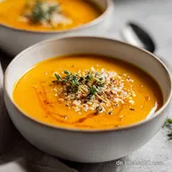 Vegane K&uuml;rbissuppe mit Ingwer & Limette
